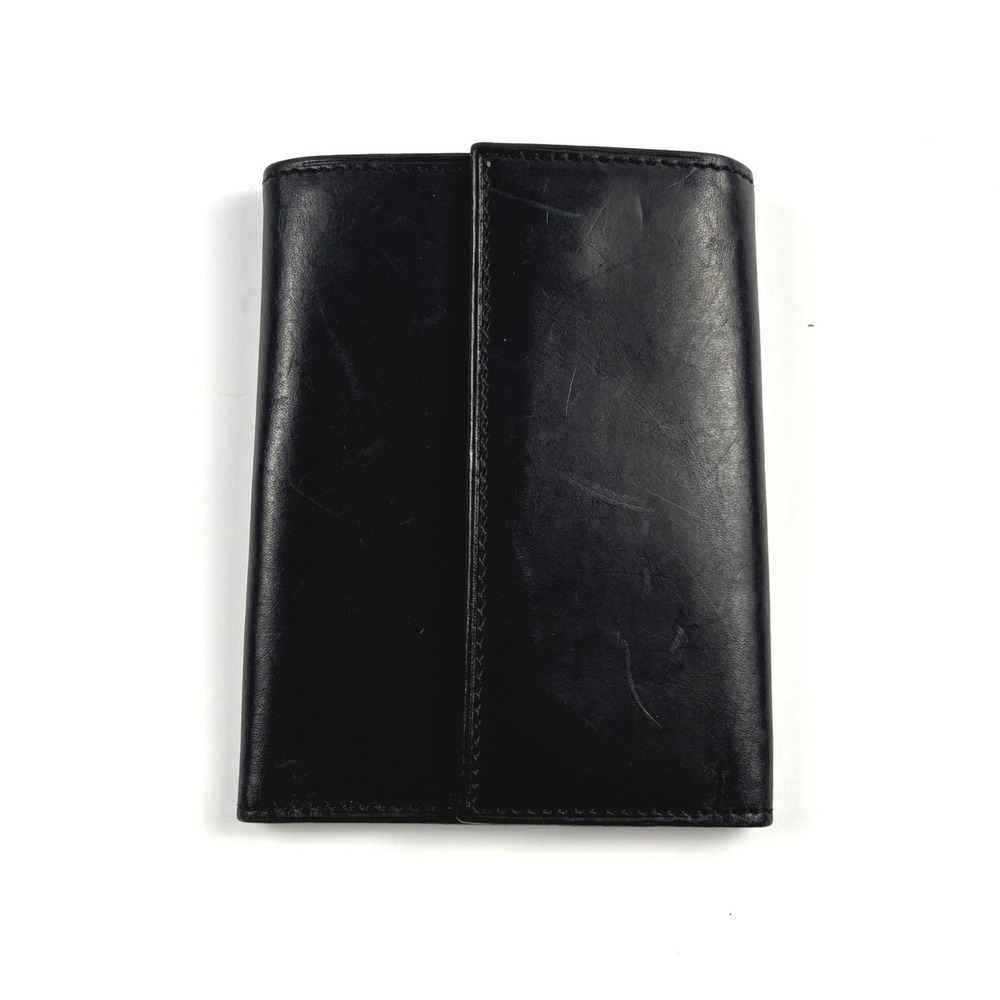 Plains States Leather Co Key Case Men OS Black 8 Hook Tri-fold Wallet Minimalist